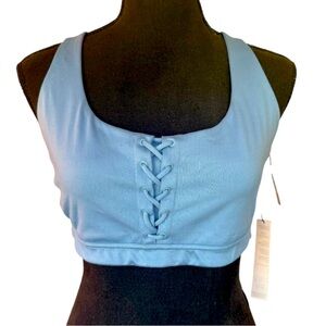 VICTORIA’S SECRET LIVE ON POINT LACED FRONT WIRELESS SPORTS BRA *BLUE *LARGE